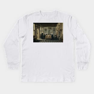 Five Ladies in an Interior by Unknown Artist Kids Long Sleeve T-Shirt